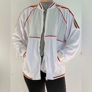 Vintage Out from under Rainbow varsity bomber jacket.